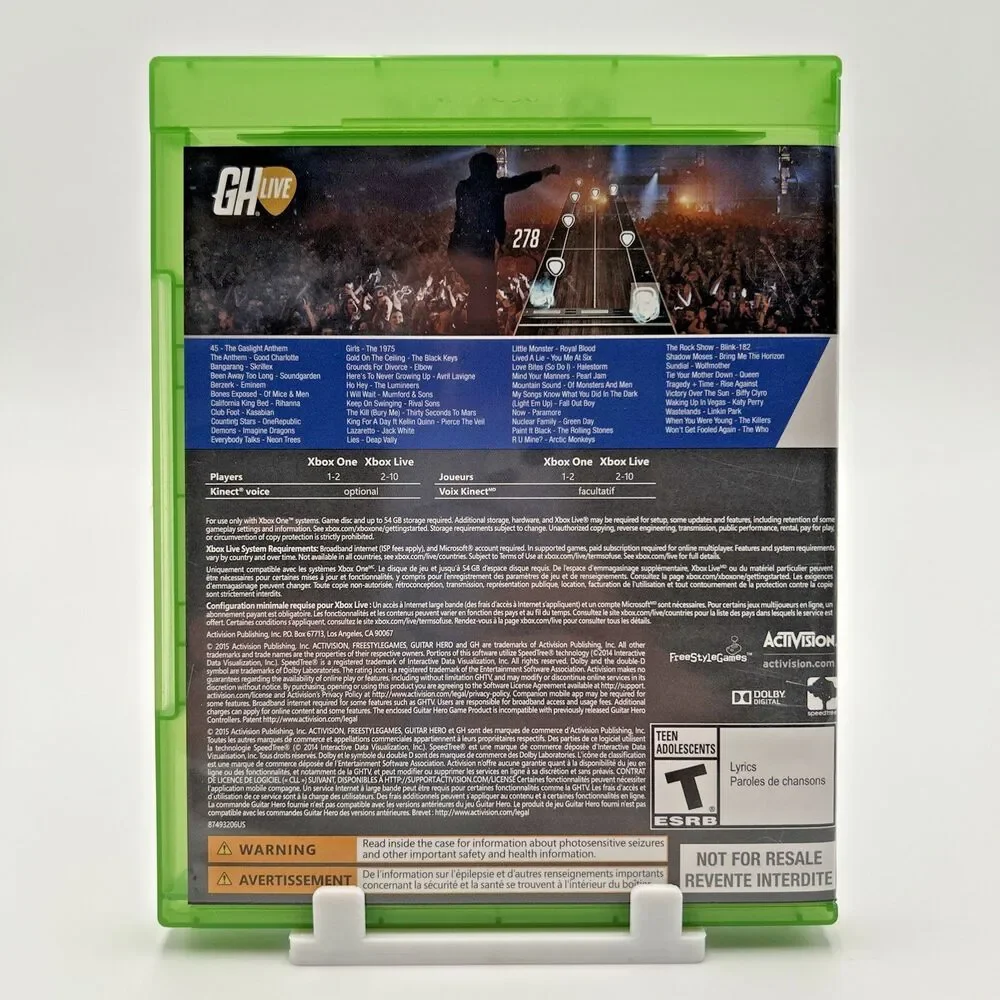 Guitar Hero Live Microsoft Xbox One (2015) Music Band Video Game
